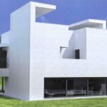 Álvaro Siza Vieira's 6 Villas at Bom Sucesso Resort showcasing Brutalist architecture with composite materials, featuring a modern design with expansive land lots and villa structures.