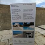 Álvaro Siza Vieira's Leça da Palmeira Seafront Avenue Urban Plan showcasing a modern design with concrete structures, a swimming pool, palm trees, and daylighting elements.