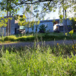 André and António Fontes’ Projecto Homem showcasing a modern structure with a green rooftop surrounded by grass, shrubs, and groundcover on a landscaped land lot.