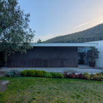 Loteamento D. Antónia Amorim by Jean Pierre Porcher, Margarida Oliveir, and Albino Freitas showcasing modern landscaping with conifers integrated into the residential development.