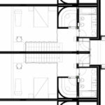 Nuno Graça Moura’s 24 Row Houses at Bom Sucesso Resort depicted in a detailed architectural schematic showing the layout and design plans with clear technical drawings and structural diagrams.