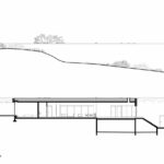 Nuno Graça Moura’s design of the 2 Villas at Bom Sucesso Resort showcasing modern geometric forms with clean lines and a minimalist aesthetic, highlighted in a detailed architectural diagram.