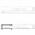 Nuno Graça Moura’s technical drawing of the 8 Villas at Bom Sucesso Resort showcasing detailed line art of the villa layouts and structural assemblies.