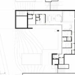 Nuno Graça Moura’s schematic line art of the 8 Villas at Bom Sucesso Resort showcasing the architectural plan with detailed diagrams and technical drawing elements.