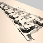 Atelier dos Remédios, Madalena Cardoso de Menezes and Francisco Teixeira Bastos’ 3D modeling and floor plan designs of the Casa A, Casa B, and Casa C Villas at Bom Sucesso Resort showcasing modern architectural layouts and project diagrams.
