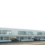 Atelier dos Remédios, Madalena Cardoso de Menezes, and Francisco Teixeira Bastos’ 18 Row Houses at Bom Sucesso Resort featuring daylighting elements and a modern headquarters design with clean lines and large windows.