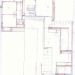 Josep Llinás’s House Model 2 architectural schematic showing a detailed floor plan with labeled rooms and structural elements.