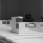 Josep Llinás’s House Model 2 showcasing a modern composite material exterior with a sleek stair design integrated into the structure.