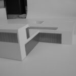 Josep Llinás’s House Model 2 scale model showcasing a detailed architectural plan with clean lines and structural layout.