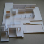 Josep Llinás’s House Model 3 scale model showcasing a detailed floor plan with plywood construction and visible room layouts.