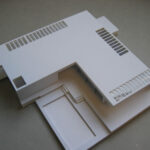 Josep Llinás’s House Model 3 scale model made of plastic, showcasing the architectural plan with detailed structural elements.