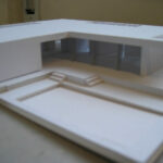 Josep Llinás’s House Model 3 showcasing a detailed architectural scale model with visible floor plans and design elements highlighting the project's layout and structure.
