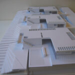 Josep Llinás’s House Model 3 scale model showcasing a detailed plastic floor plan with clearly defined room layouts and structural elements.