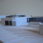 Josep Llinás’s House Model 3 showcasing a brutalist architecture style with composite materials, engineered structural elements, and large daylighting openings.