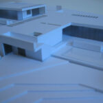 Josep Llinás’s House Model 3 showcasing a detailed scale model with visible architectural plans and engineering elements highlighting the modern structural design.