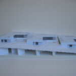 Josep Llinás’s House Model 3 showcasing a detailed scale model with composite plastic materials, highlighting the architectural design and floor plan layout.