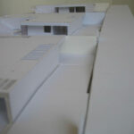 Josep Llinás’s House Model 3 scale model showcasing a detailed floor plan made of composite plastic material with clear structural assemblies.
