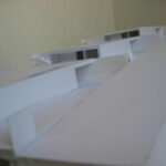 Josep Llinás’s House Model 3 scale model showcasing a transparent design with visible floor plans and structural elements emphasizing openness and modern architectural planning.