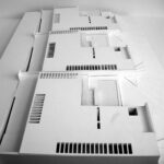 Josep Llinás’s House Model 3 showcasing a detailed scale model with composite material construction and visible floor plan elements.