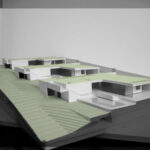 Josep Llinás’s House Model 3 showcasing a modern composite material structure with a detailed architectural plan and 3D modeling design elements.