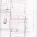 Josep Llinás’s House Model 1 technical drawing showing detailed architectural plans with labeled sections and structural diagrams.
