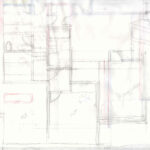 Josep Llinás’s House Model 1 showcasing a detailed architectural diagram with schematic plans and technical drawings highlighting structural layouts and spatial organization.