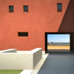 Eduardo Souto de Moura’s Convento das Bernardas Residence showcasing a minimalist design with composite material cladding and clean geometric lines.