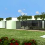 Carlos Prata’s 6 Architectural Villas, Lot 289, showcasing a modern villa with landscaped garden, expansive lawn, shaded yard, and farmhouse-style estate elements.