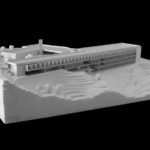 Eduardo Souto de Moura’s Unfinished "Hilton" Hotel, Lot 159, showcasing brutalist architecture with exposed concrete surfaces and strategic daylighting through large window openings.