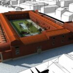 Eduardo Souto de Moura’s Convento das Bernardas Residence showcasing a historic courtyard with hacienda-style barracks arranged in a campus layout.