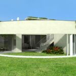 Manuel Graça Dias and Egas José Vieira’s 13 Architectural Round Houses, L333, showcasing circular concrete structures with landscaped gardens, shaded yards, and modern outdoor design elements.